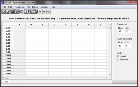 Ventana principal Spreadsheet